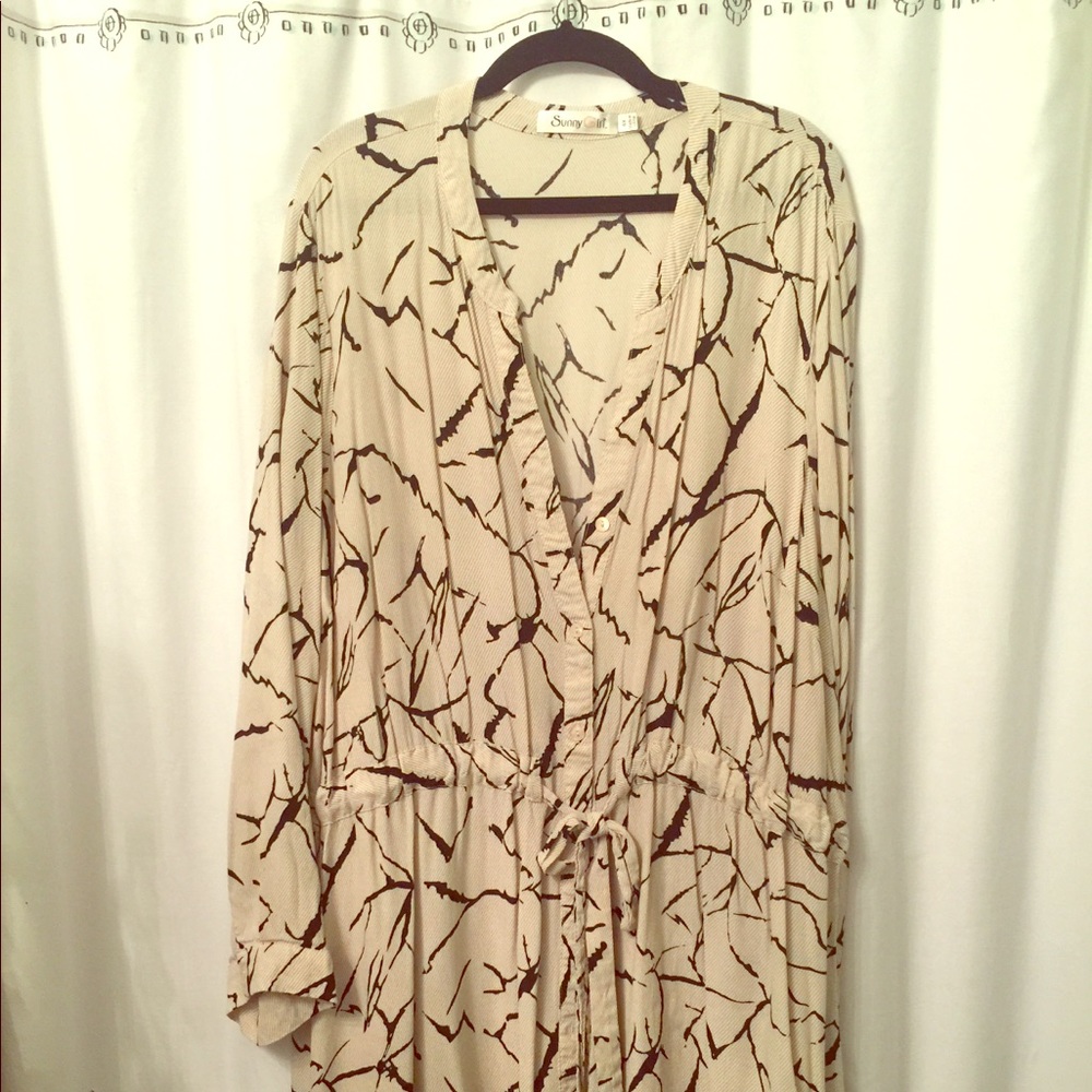 Plus Size Tan Striped Tunic